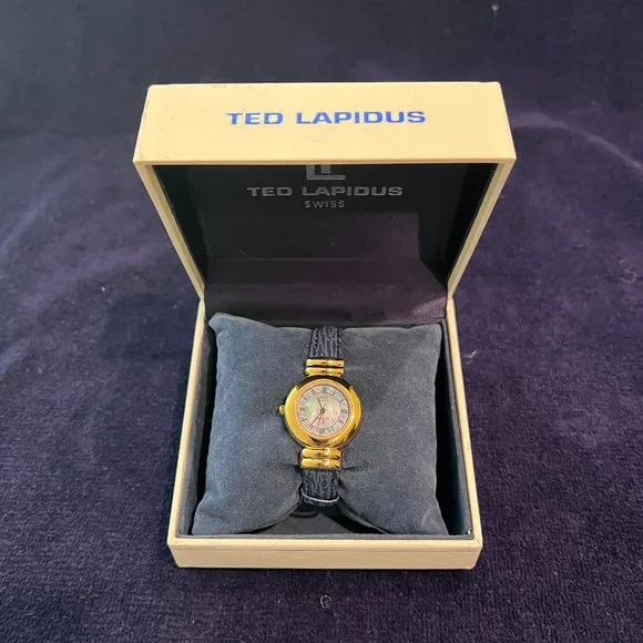 Vintage Ted Lapidus French Luxury Quartz Watch Vintage Ted Lapidus Paris Watch Swiss Quartz Showerproof  main image 2